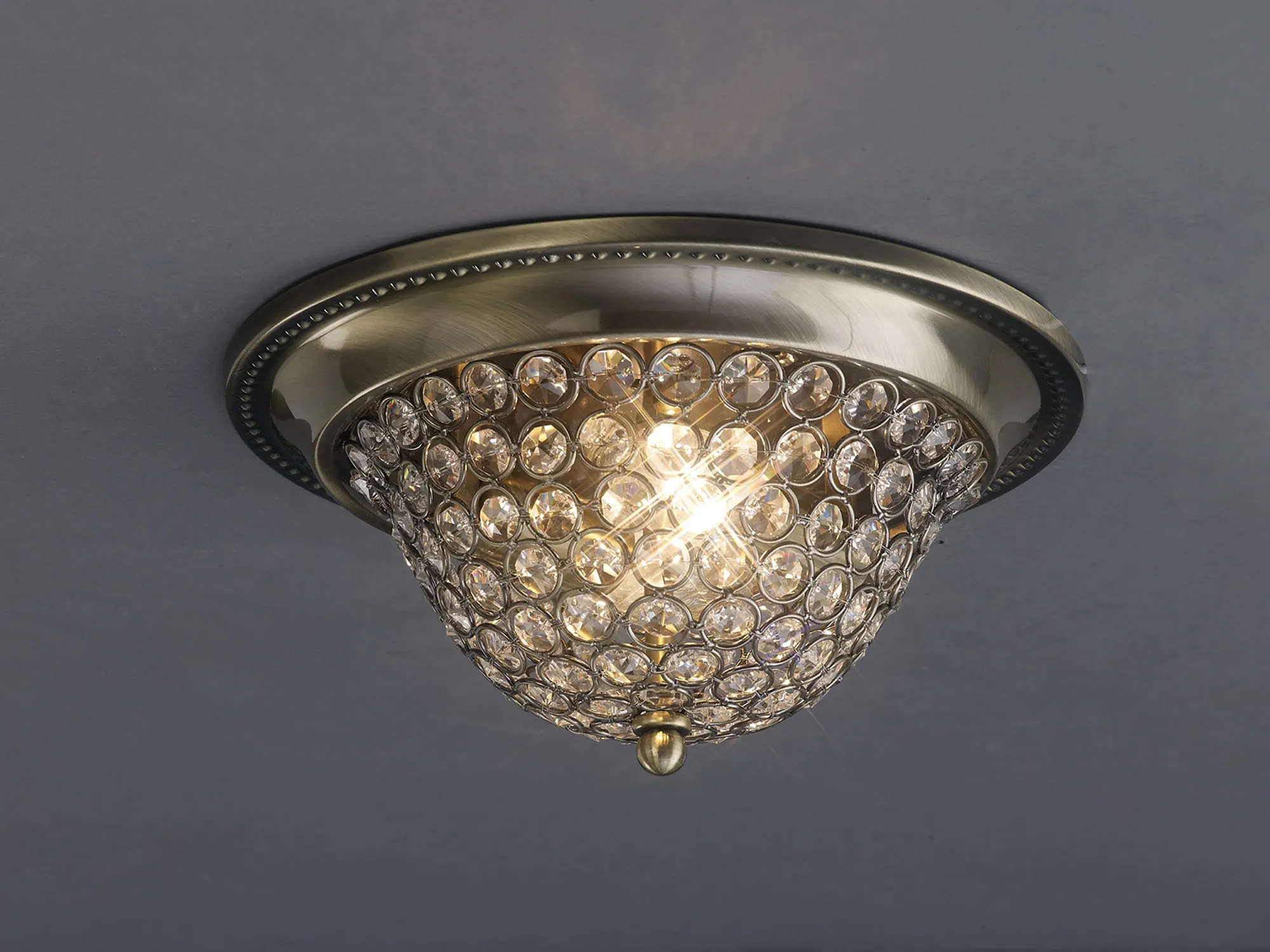 Paloma Crystal Ceiling Lights Diyas Flush Crystal Fittings